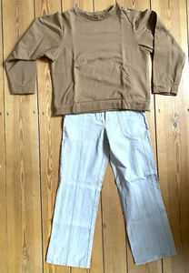 SWEATPULLOVER UND HOSE PAKET GR. S BRAUN / BEIGE - Bild 1 von 11