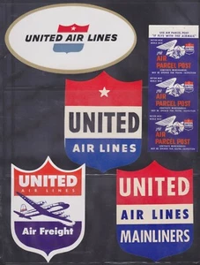UNITED AIRLINES BAGGAGE LABEL COLLECTION AVIATION - Picture 1 of 1