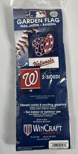 WASHINGTON NATIONALS 11.5" X 17.5" PATRIOTIC MLB GARDEN FLAG / YARD BANNER NEW - Picture 1 of 4