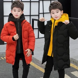 Jacket Autumn Winter Thicken Warm Kids Jackets Fashion Zipper Hooded Boys Coat - Picture 1 of 30