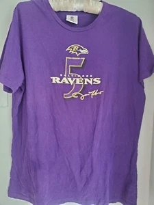 NFL Joe Flacco Women's Baltimore Ravens 5 Shirt Purple Size L - Picture 1 of 4