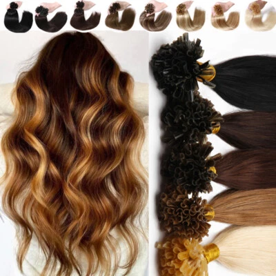 Fusion Pre bonded U/Nail Keratin Tip Ombre Remy Human Hair Extensions 100S 1.0g - Image 1 of 4