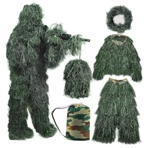 5 in 1 Ghillie Suit,3D Camouflage Hunting Apparel Including Medium or Large - Picture 1 of 7