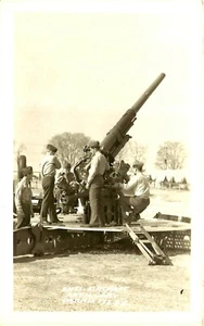 ANTI AIRCRAFT ARTILLERY GUN, RPPC, PARRIS ISLAND, SC, VINTAGE POSTCARD - Picture 1 of 2