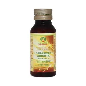 Saraswatarishta con tónico dorado para tónico cerebral. Tratamiento ayurvédic... - Imagen 1 de 3