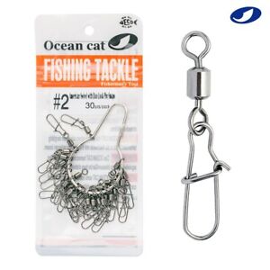OCEAN CAT American Swivel with Duo Lock Snaps Fishing Hook Tackle Black Nickel