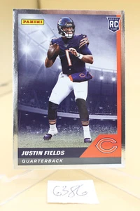 2021 Sticker & Card Collection #89 Justin Fields Silver Foil RC Rookie NM+ - Picture 1 of 2