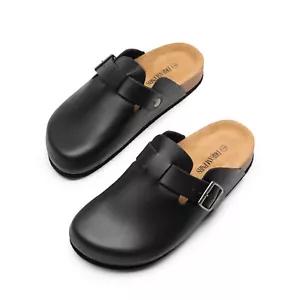 Women Arch Support Mule Shoes Comfortable Casual Slip On Loafer Flat Shoes - Picture 1 of 24
