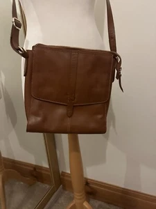 Clark’s Tan Real Leather Cross Body Hand Bag. Envelope Style  - Picture 1 of 8