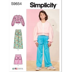 Simplicity Sewing Pattern S9654 Children's and Girls' Jacket, Trousers and Skirt - Picture 1 of 18