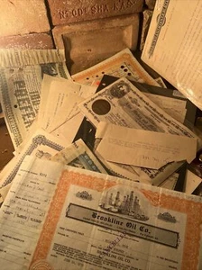 Antike Papierartikel 20-30$ Wertbestände, Anleihen, Verschiedenes. - Bild 1 von 1