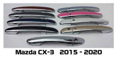 Superposiciones de manija de puerta personalizadas negras o cromadas 2015-2019 Mazda CX-3 tú eliges Clr Foto 1 de 4