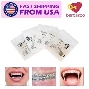 50 Packs Dental Orthodontic Rubber Bands Ortho Elastics Latex Braces 5 Sizes - Picture 1 of 15
