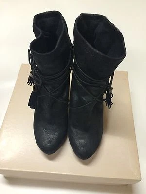 BCBGeneration Fabbie женщин черный замша отлива ткани середины икры загрузки США 8,5 - Изображение 1 из 4