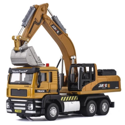 1:50 Excavator Toy Truck Construction Equipment Model Car Diecast Toys for Kids - Image 1 of 4