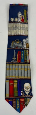 Corbata de seda estilo RM para hombre médico clínico DR RX Ralph Marlin 1996 Foto 1 de 4