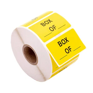 Box _ of _ Stickers (2"x1.25") Small Inventory Labels 6 rolls of 1,000 labels - Picture 1 of 5
