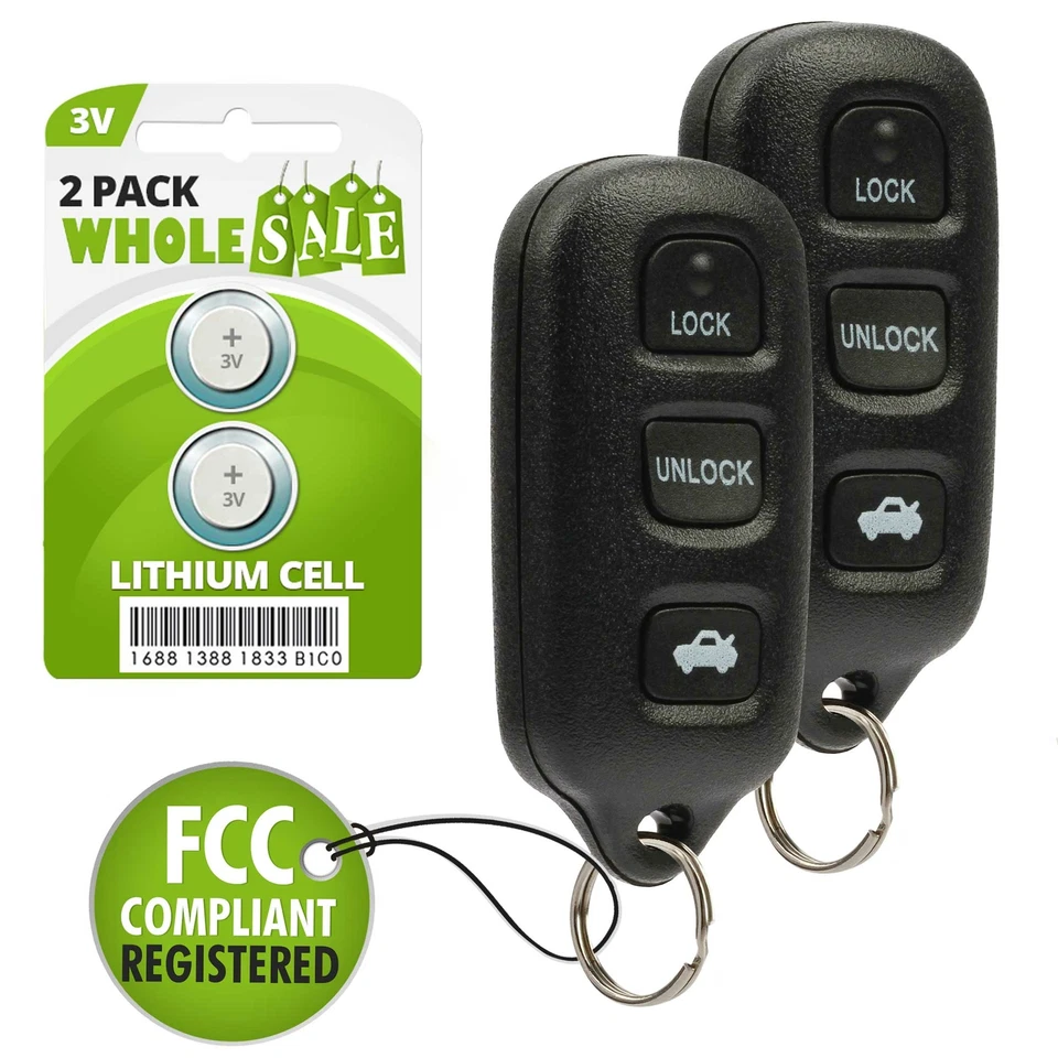 2 For 98 1999 2000 2001 2002 2003 2004 Toyota Avalon Keyless Remote Car Key Fob - Изображение 1 из 1