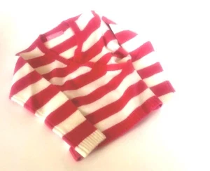 Neuware, Mädchenpulover, Ringelpulover, Winterpulover,Rot-Weiß gestreift - Bild 1 von 2