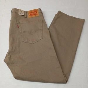 Levi's Men's 505 Regular Fit Straight Jeans Size 40x30 Tan Stretch - Picture 1 of 9