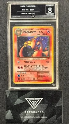 GG 8 Dark Charizard No. 007 Japanese Team Rocket 1997 GetGraded Mint not psa 8 - Image 1 of 2