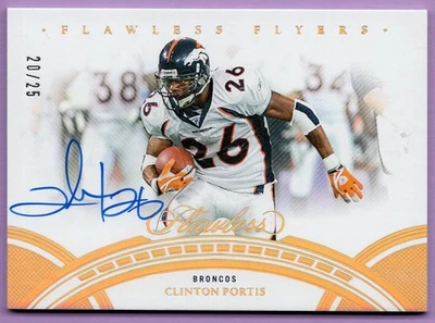 2023 Panini Impecable Impecable Flyers Autógrafos Clinton Portis #D 20/25 Broncos Foto 1 de 3