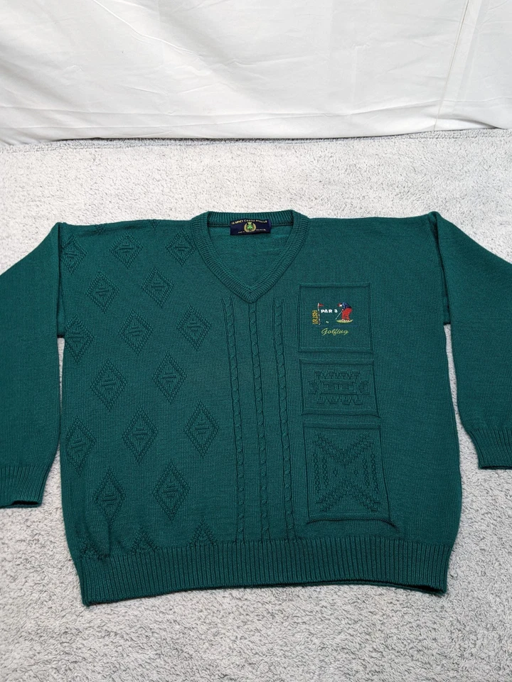 Suéter de Lana Irlandesa Blarney Castle Designs Para Hombres XL Verde Grueso Pescador De Colección Y2K Foto 1 de 4
