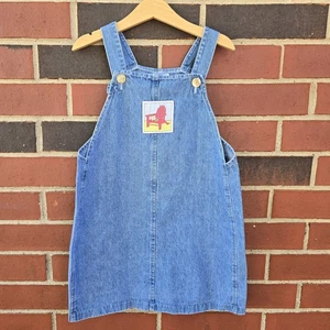 Vintage MULBERRIBUSH Mädchen Größe 5-6 Jeanskleid Jeans Overall Adirondack USA - Bild 1 von 7