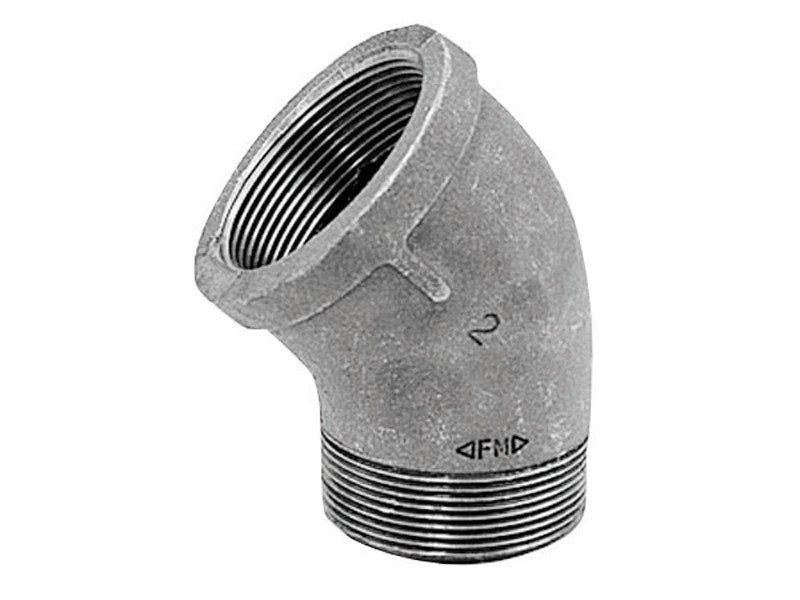 Anvil 8700128203 Malleable Iron 45 Degree Elbow 1/2 in. NPT Male x NPT Female - Image 1 of 1