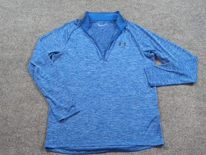 Under Armour Pullover Herren mittelblau 1/4 Reißverschluss Langarm Loose Fit Golf - Bild 1 von 7