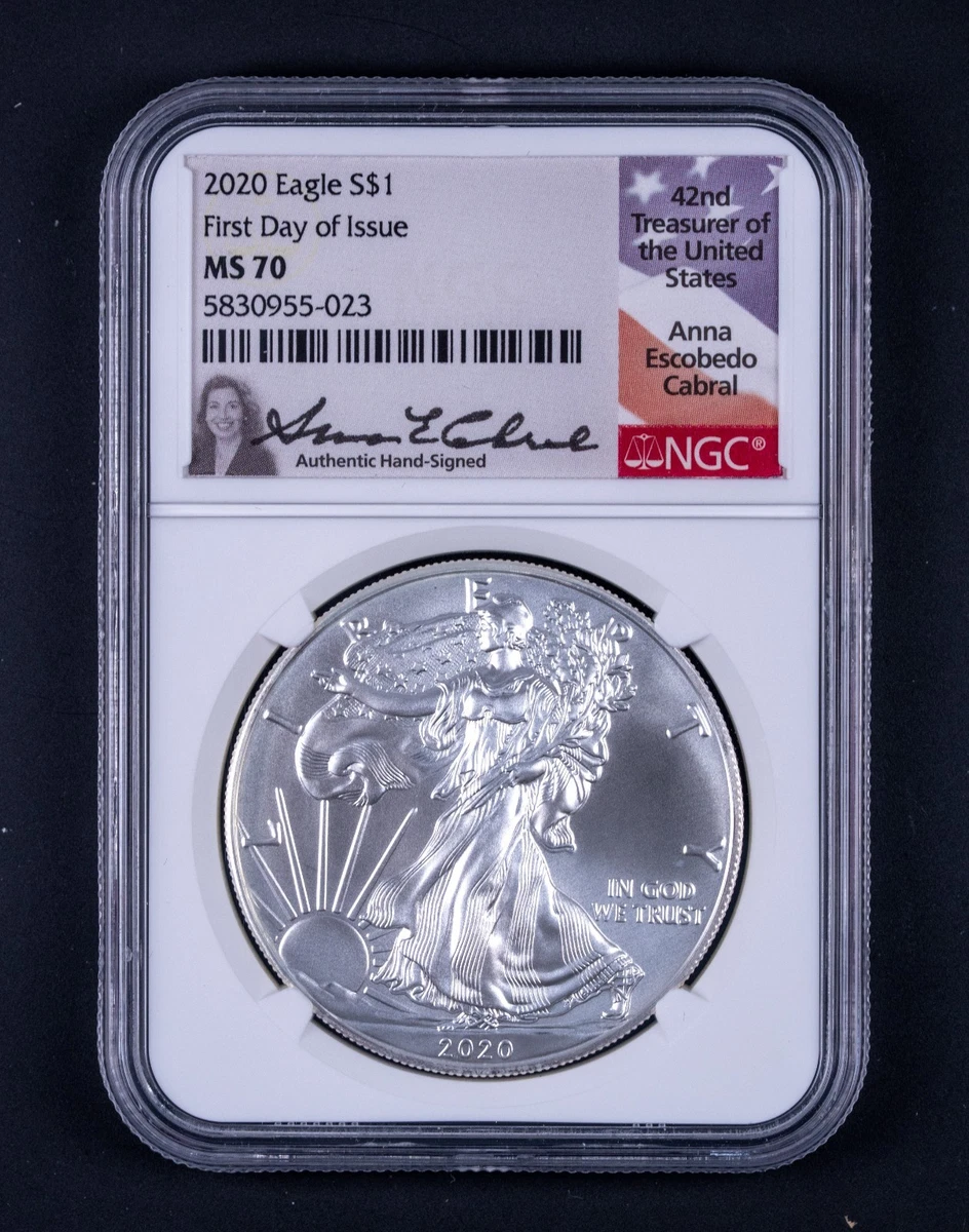 【新品】Silver Eagle シルバーイーグル銀貨2020PCGS MS70 新品】Silver Eagle シルバーイーグル銀貨2020PCGS MS70