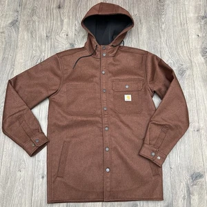 Carhartt Jacket Sz Small Mens Brown Rain Defender Relaxed Fit Heavyweight Hooded - Picture 1 of 17