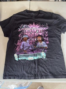 OutKast ATLiens Hip Hop Rap Tee Caricatura Grafica Big Boi Andre 3000 Taglia Media - Foto 1 di 4