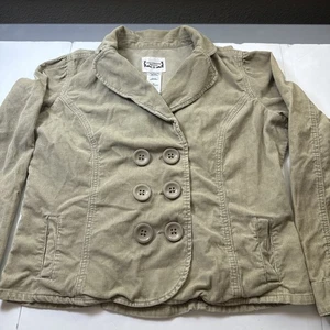 Levi Strauss Signature Corduroy Jacket Women’s Beige Fitted Blazer XL #259 - Picture 1 of 15