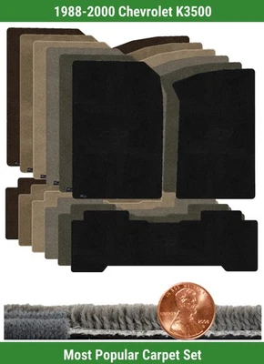 Специальный Ultimat коврик комплект для ' 88-00 Chevrolet K3500 с логотипом (3 штуки) #B0A - Изображение 1 из 4