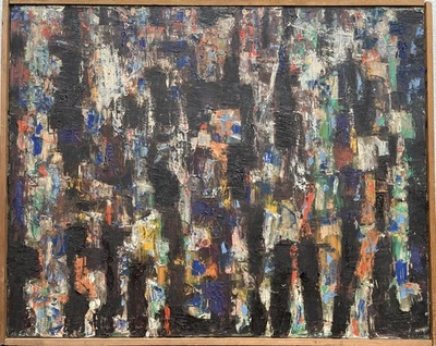 油画抽象组成丹麦中世纪复古 60 年代 — 第 1/4 张图片