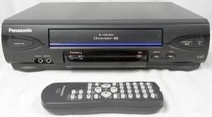 Panasonic Omnivision Model PV-V4022-A Blue Line 4 Head VHS Player VCR w/ Remote! - Picture 1 of 16