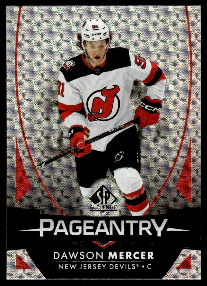 2023-24 SP Authentic Pageantry Dawson Mercer New Jersey Devils #P-20 - Image 1 of 2
