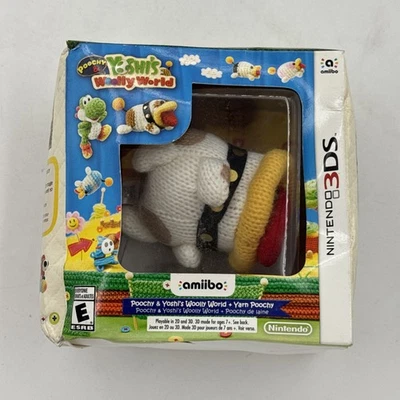 Yoshi's Woolly World & Poochy Amiibo Bundle Nintendo 3DS New  SEALED Box Damaged - Image 1 of 4