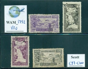 WAM_1752. LEBANON. 1945 air mail set. Scott C97-C100. Used - Picture 1 of 1