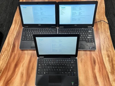 (LOT of 3) Dell Latitude E7240 i7-4600u 8GB RAM NO SSD NO OS - Image 1 of 4