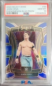 John Cena 2024 Panini Select WWE Phenomenon Blue Prizm #29 WWE #43/49 PSA 10 - Picture 1 of 2