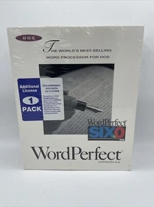 Word Perfect Versión 6.0 DOS SELLADO. 1 paquete de licencia adicional. - Imagen 1 de 6