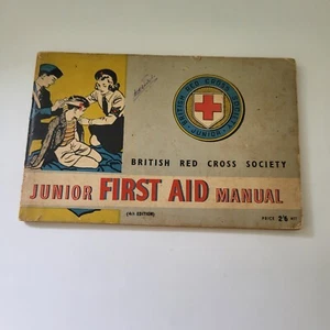 Vintage 1952 British Red Cross Society Jr First Aid Manual 4th Ed Marks Wearing - Picture 1 of 7