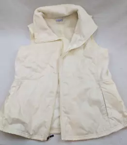 Columbia XL Full Zip creme leichte Weste Fleeceeinsatz Johnny Kragen top - Bild 1 von 5