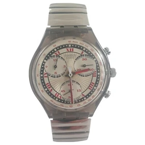 Swatch "Pleasure Dome" Expandable Bracelet Chronograph Watch SCM106 - Swiss Made - Picture 1 of 5