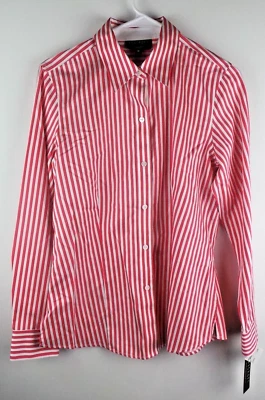 Foxcroft Fitted Button Nordstrom Coral Rose Ladies Size 8 compare at $74 - Image 1 of 4