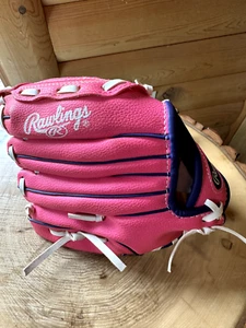 Rawlings Pink Baseball T-ball RHT Glove PL90PPW 9" Kids Youth Never Used! - Picture 1 of 5