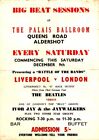 Home Wall Print - Vintage Retro Concert Gig Poster - THE BEATLES - A4,A3