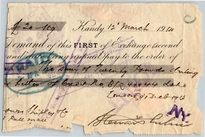1914 Mercantile Bank of India / Brown, Shipley & Co. London - Bank Check - Picture 1 of 4